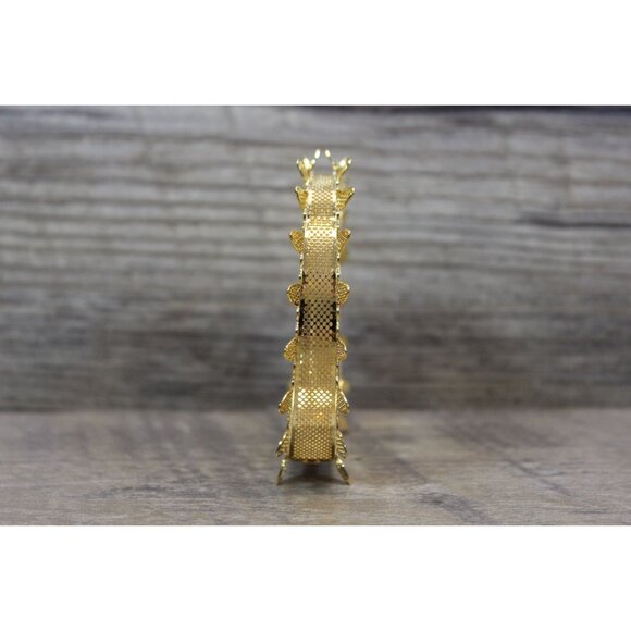 Danbury Mint gold plated brass filigree holiday keepsake ornament set of 3‎ - Picture 6 of 16